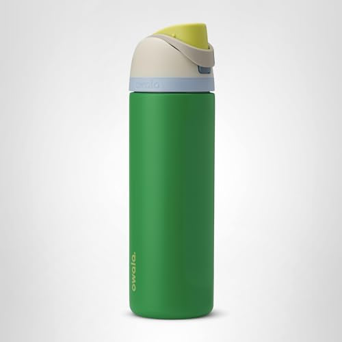Owala FreeSip Insulated Stainless Steel Water Bottle with Straw for Sports, Travel, and School BPA-Free Sports Water Bottle, 24 oz, Dreamy Field