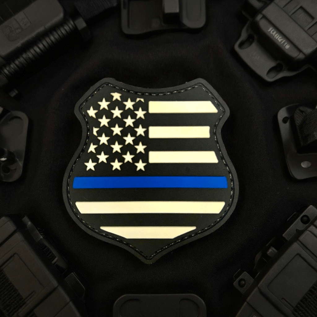 Thin Blue Line Shield Patch