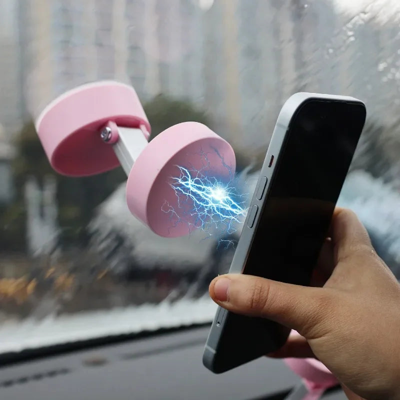 Magnetic Suction Cup Phone Mount Double Sided Phone Holder For Car/Gym/Mirror