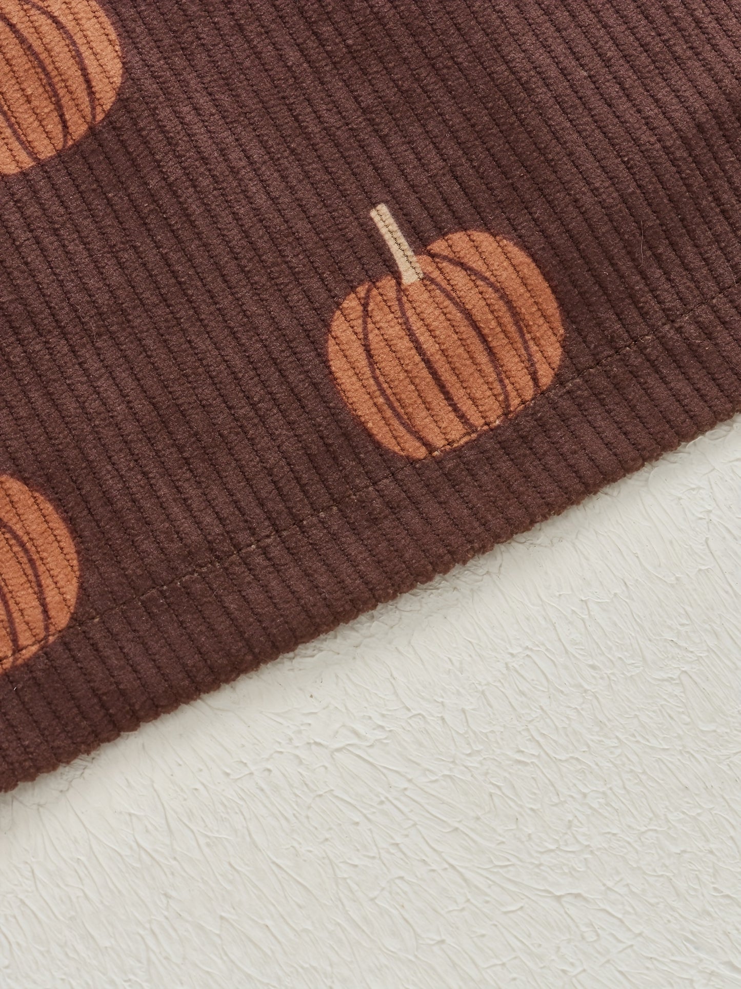 2pcs Pumpkin Baby Girl Romper And Corduroy Skirt