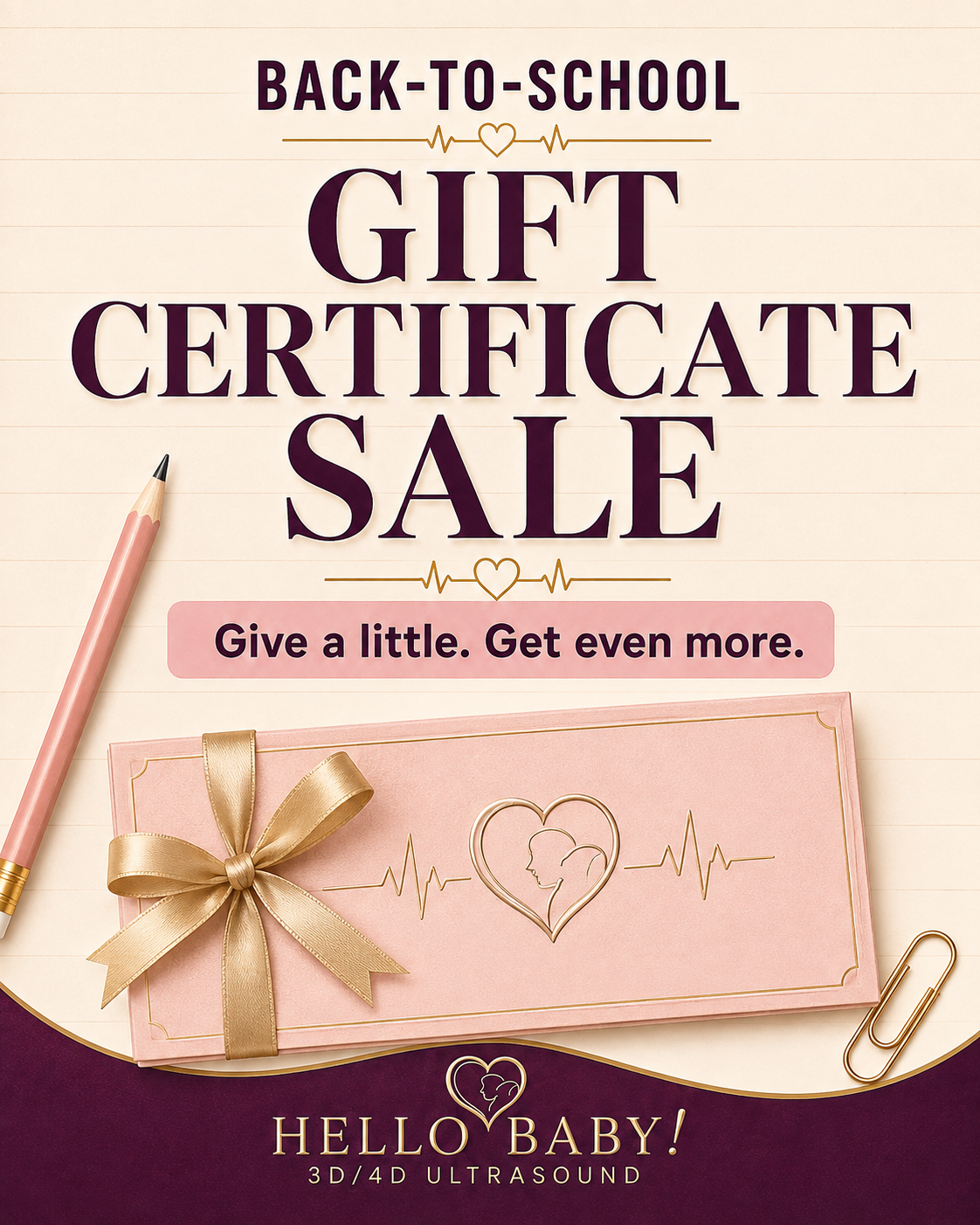 Back 2 School Gift Cert SALE