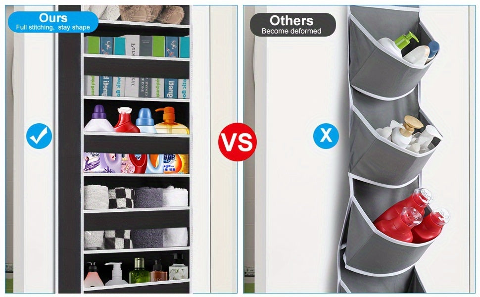 Over Door Hanging Organizer with 6 Large Capacity Pockets for Essentials Nursery Bedroom Bathroom