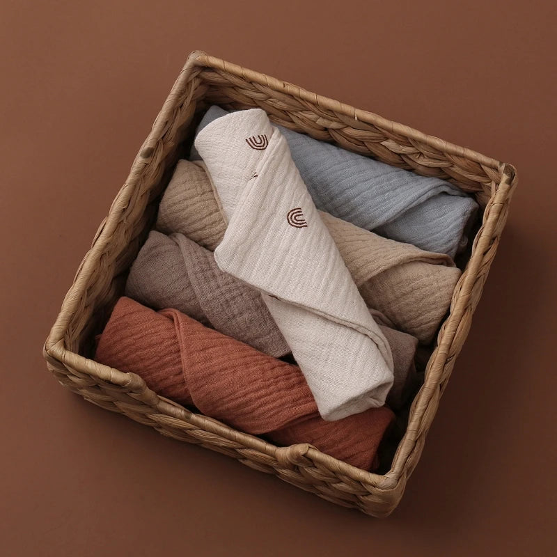 Muslin Soft 5PC Multipurpose Towel & Washcloth Squares