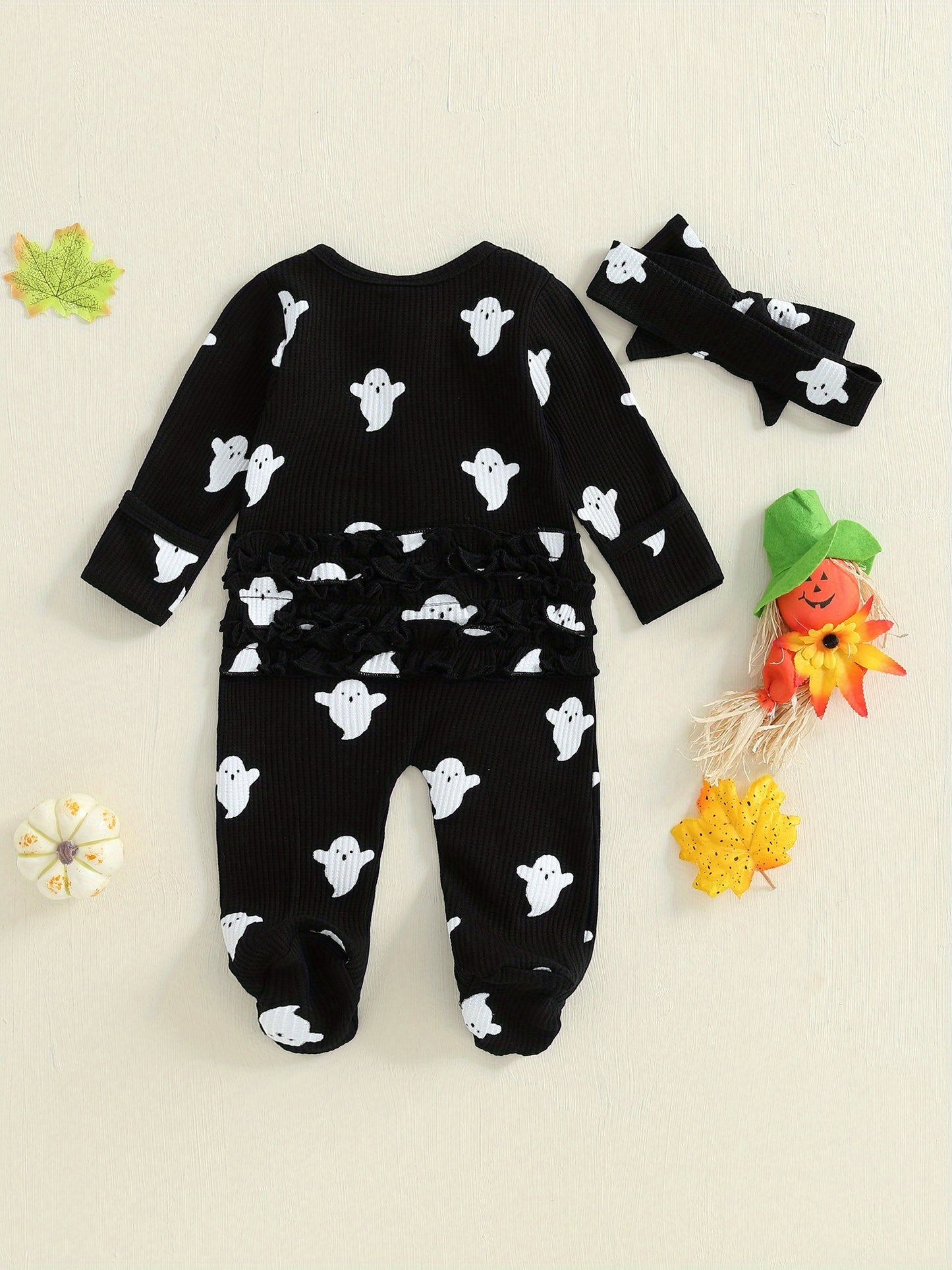 Baby Girls Halloween Romper and Headband