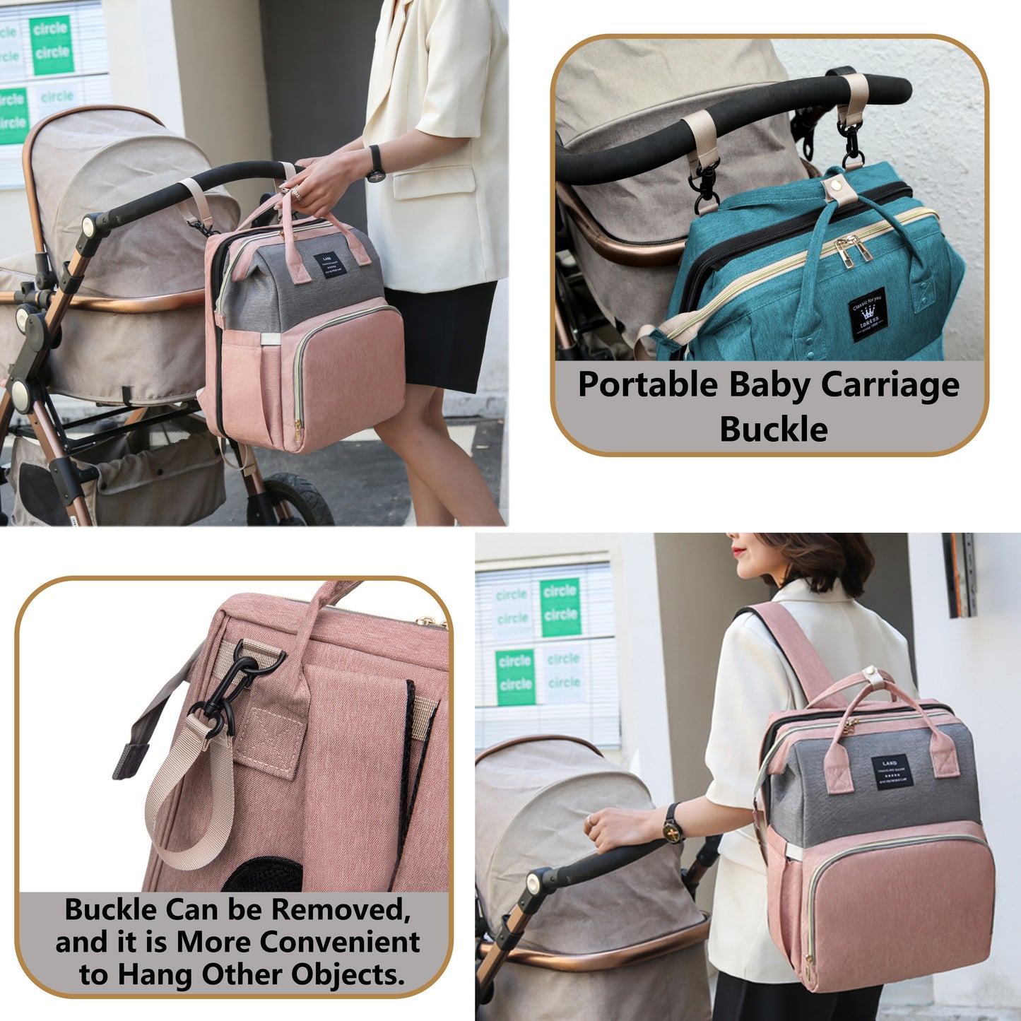 Diaper Bag Backpack With Changing Station