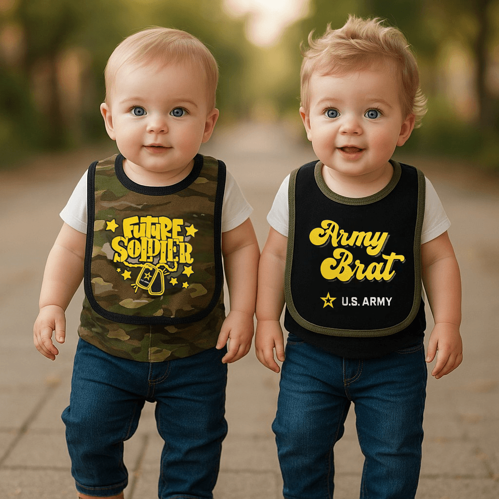 Trooper Clothing Army 2-Pack Baby Bibs