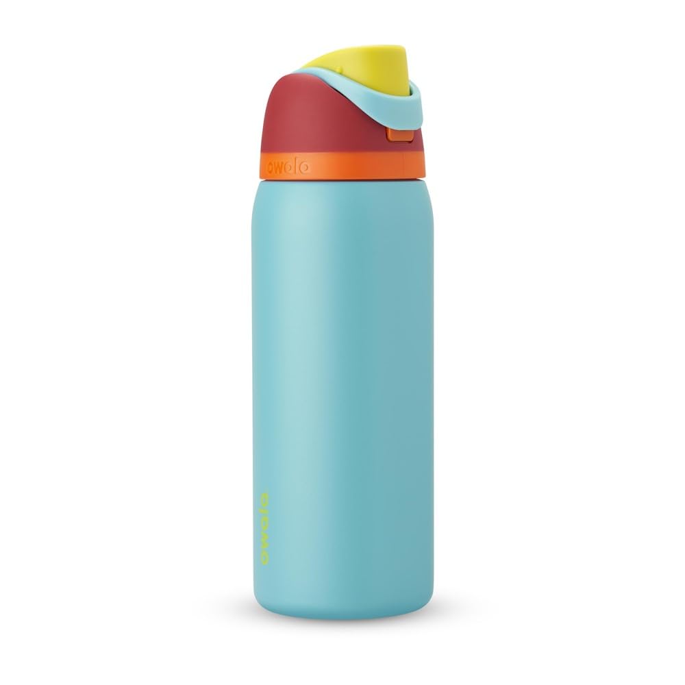 Owala FreeSip Insulated Stainless Steel Water Bottle with Straw for Sports, Travel, and School BPA-Free Sports Water Bottle, 24 oz, Dreamy Field