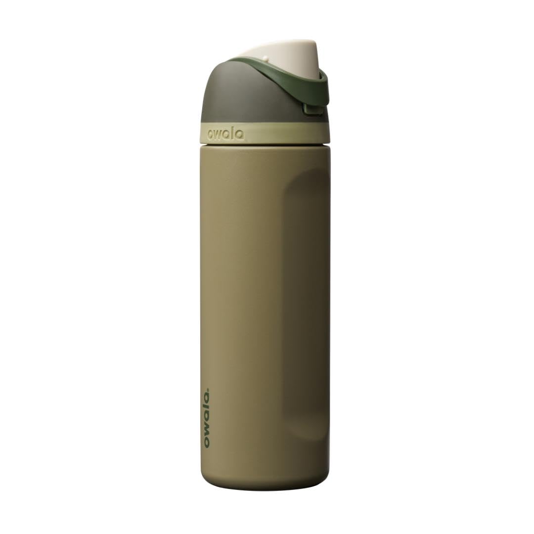 Owala FreeSip Insulated Stainless Steel Water Bottle with Straw for Sports, Travel, and School BPA-Free Sports Water Bottle, 24 oz, Dreamy Field