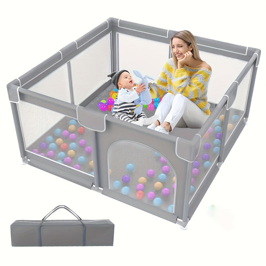 Baby Playpen for Babies and Toddlers 50"×50", Grey