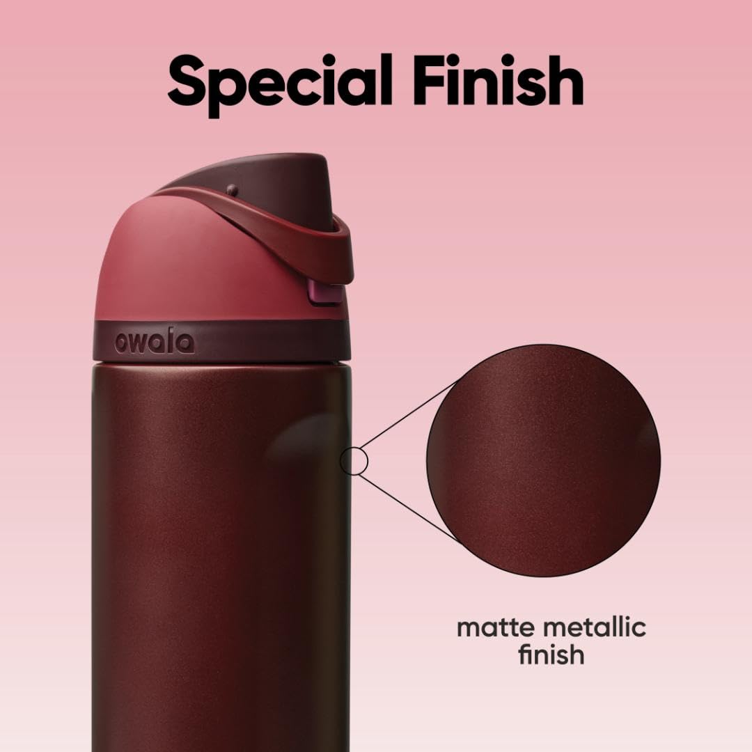 Owala FreeSip Insulated Stainless Steel Water Bottle with Straw for Sports, Travel, and School BPA-Free Sports Water Bottle, 24 oz, Dreamy Field