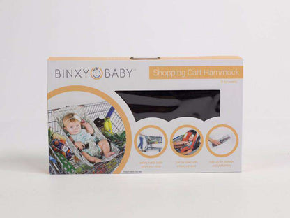 Baby Shopping Cart Hammock | Black Fabric