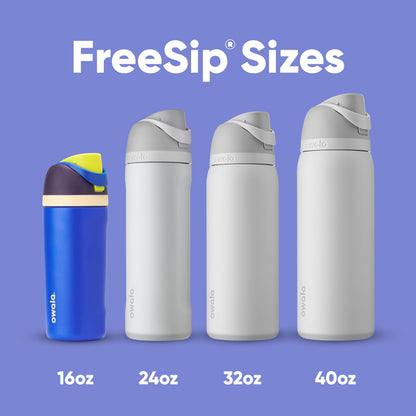 Owala FreeSip Insulated Stainless Steel Water Bottle with Straw for Sports, Travel, and School BPA-Free Sports Water Bottle, 24 oz, Dreamy Field