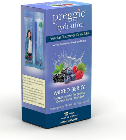 Three Lollies Preggie Hydration Packets, 10 Count