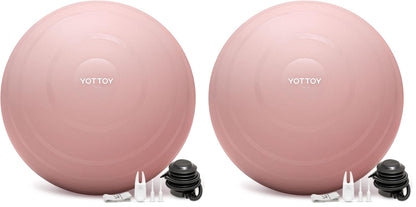 YOTTOY Anti-Burst Exercise Ball for Working Out, Yoga & Pregnancy, Extra Thick Workout Ball for Physical Therapy & Fitness