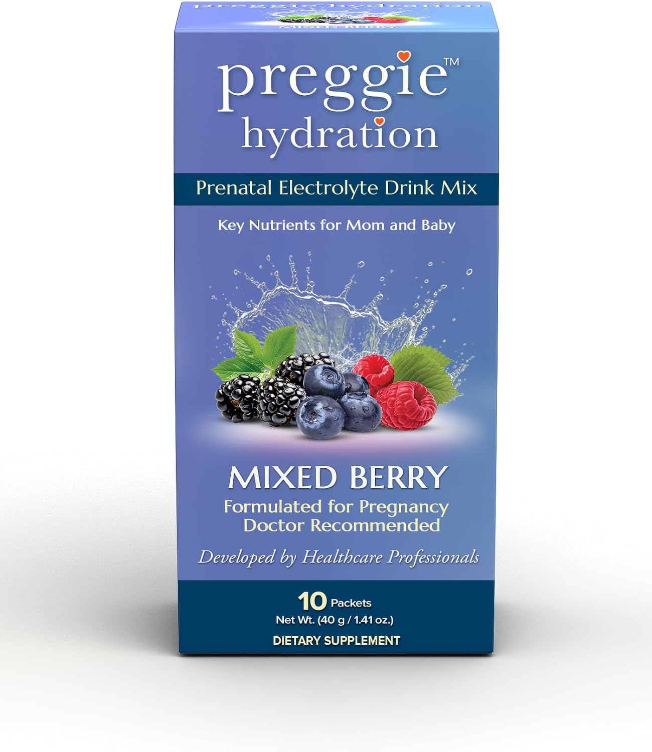 Three Lollies Preggie Hydration Packets, 10 Count