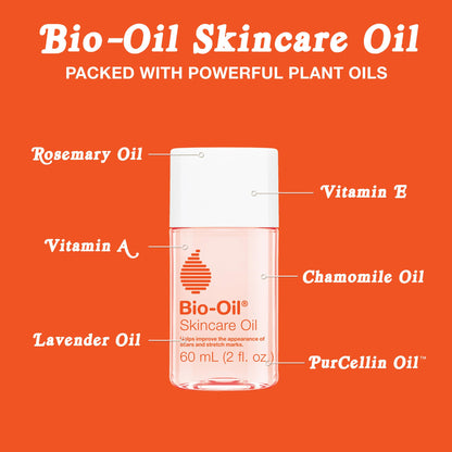 Bio-Oil Skincare Body Oil Serum for Scars and Stretch Marks, Face and Body Moisturizer with Vitamin E & A for Sensitive Dry Skin, Dermatologist Recommended, Non-Comedogenic, 4.2 Oz