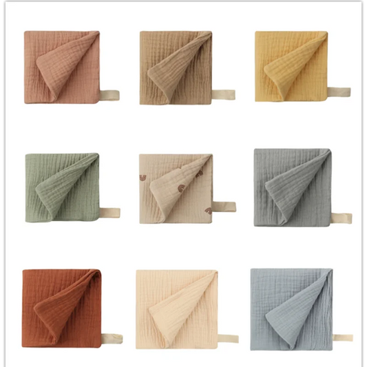Muslin Soft 5PC Multipurpose Towel & Washcloth Squares