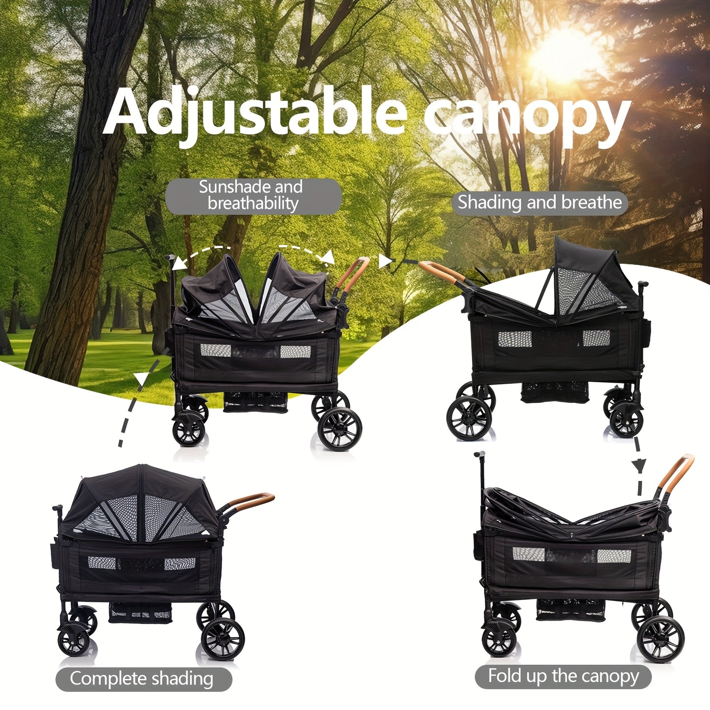 Wagon Stroller for 2 Kids & Cargo