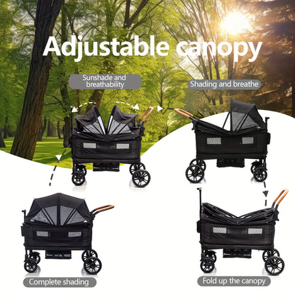 Wagon Stroller for 2 Kids & Cargo