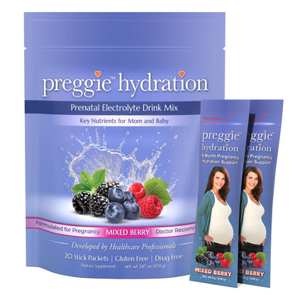 Three Lollies Preggie Hydration Packets, 10 Count