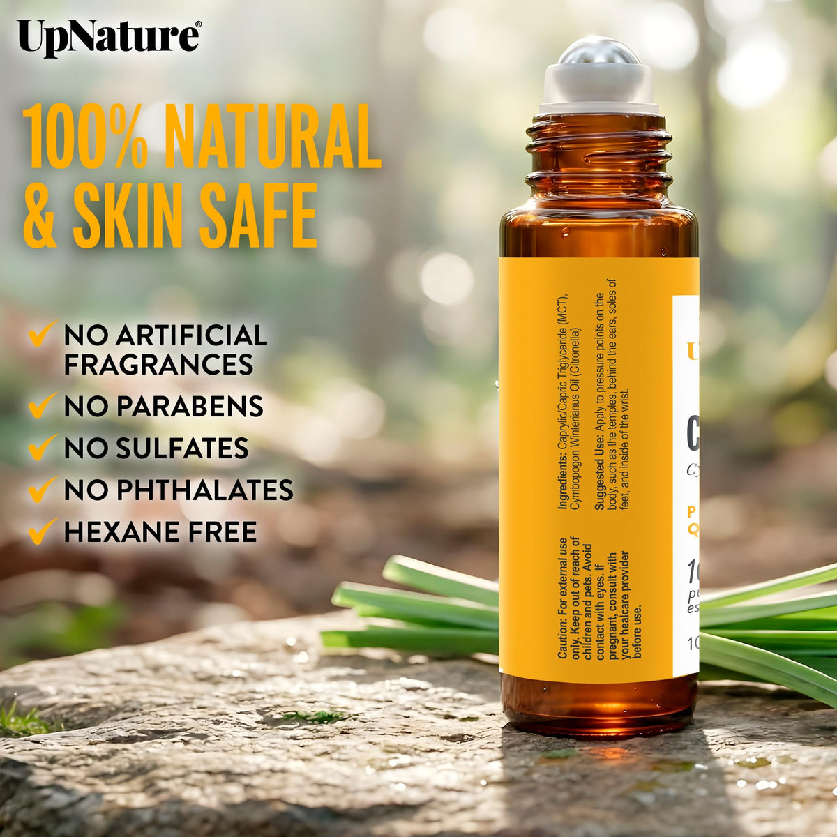 UpNature Peppermint Oil Roll On for Pregnancy Nausea & Morning Sickness