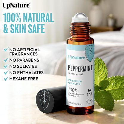 UpNature Peppermint Oil Roll On for Pregnancy Nausea & Morning Sickness