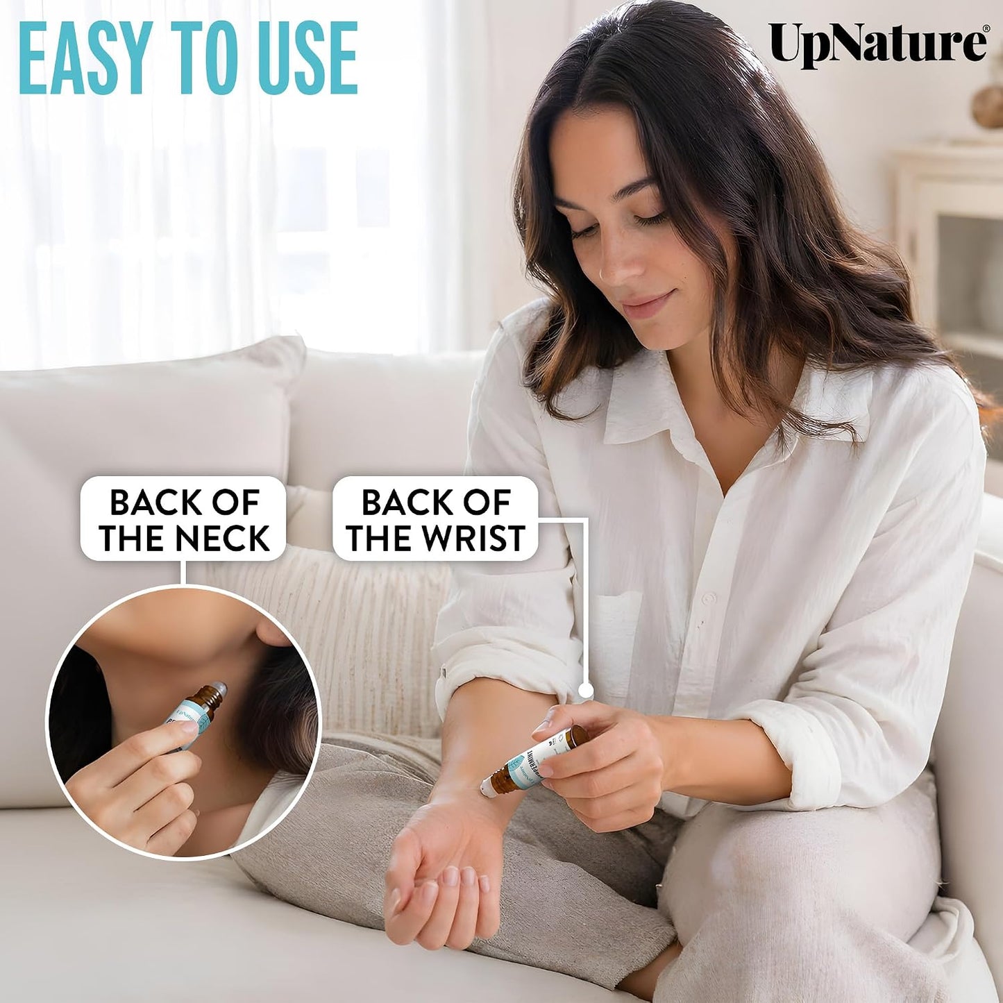 UpNature Peppermint Oil Roll On for Pregnancy Nausea & Morning Sickness