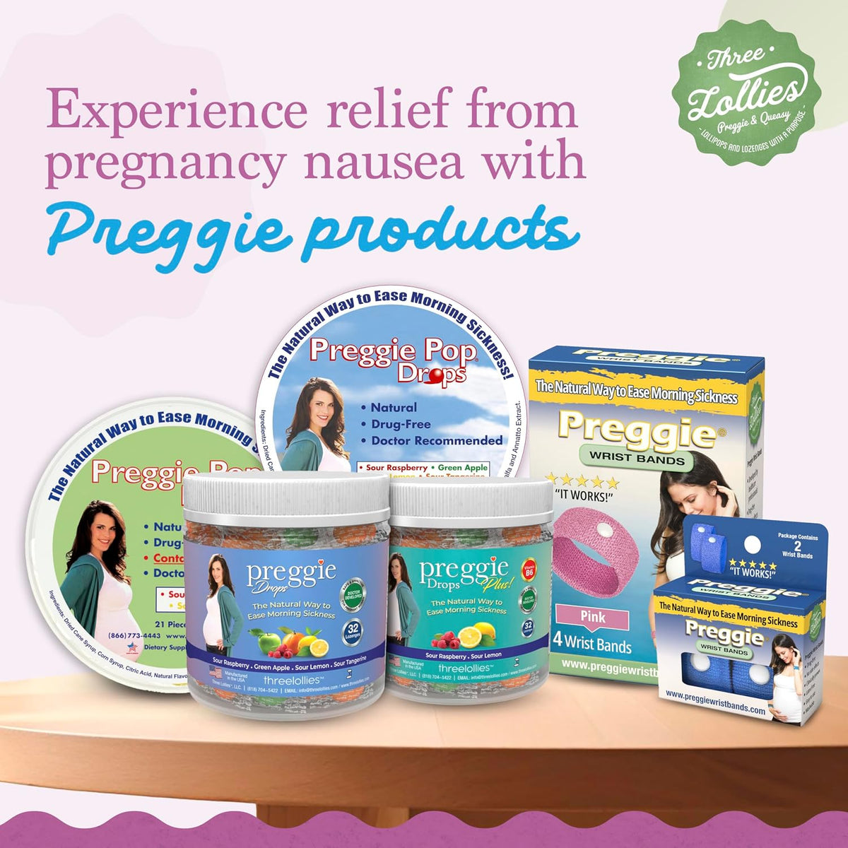 Three Lollies Preggie Hydration Packets, 10 Count