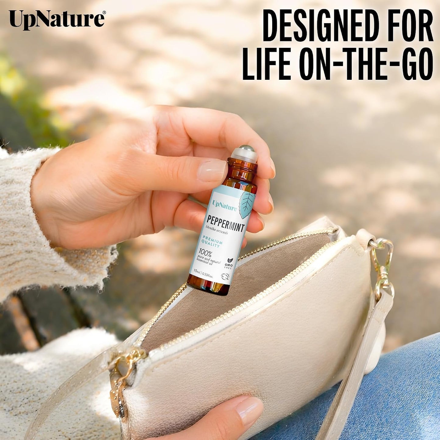 UpNature Peppermint Oil Roll On for Pregnancy Nausea & Morning Sickness