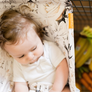 Baby Shopping Cart Hammock | Coming Up Roses Beautiful Floral Print