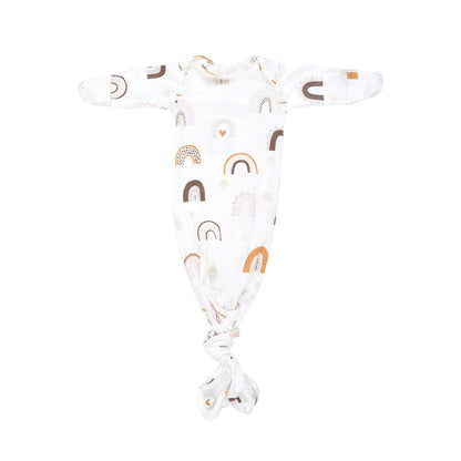 Rainbow Newborn Knotted Baby Gown