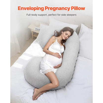 Ultra-Soft and Breathable C-Shaped Full Body Maternity Pillow for Pregnancy for Comfort and Support