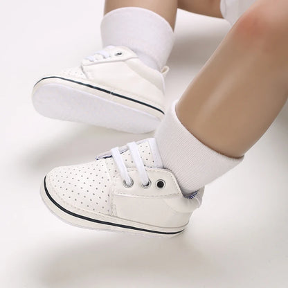 Newborn Infant White Soft-soled Sneaker