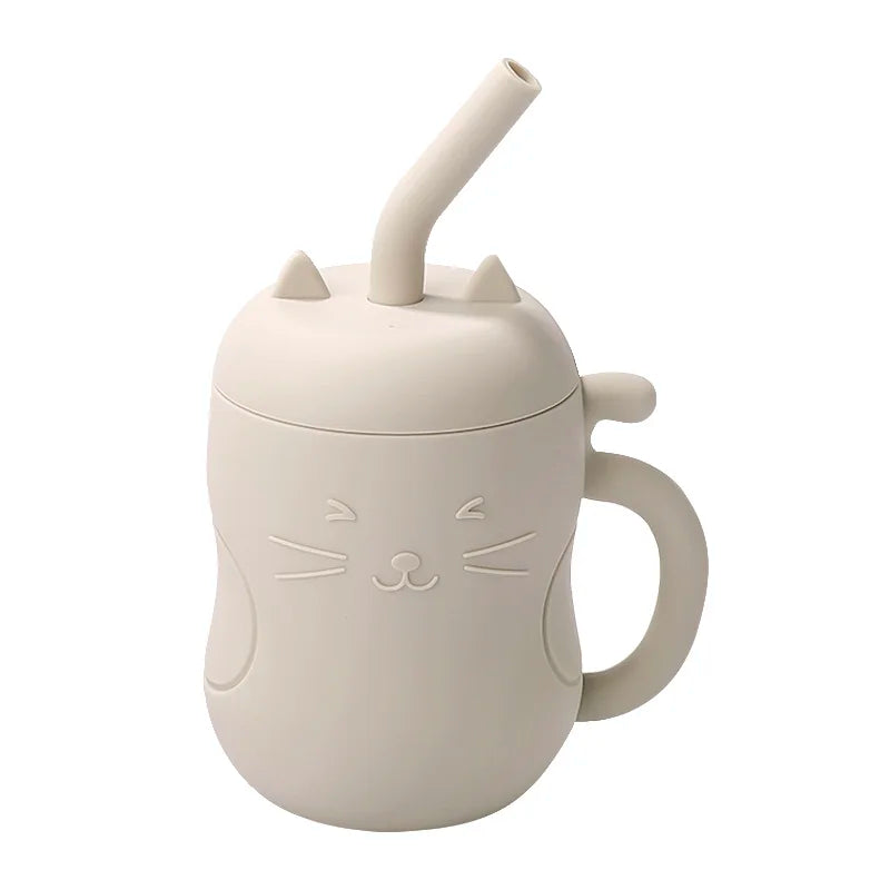 Silicone Straw Water Bottle-11