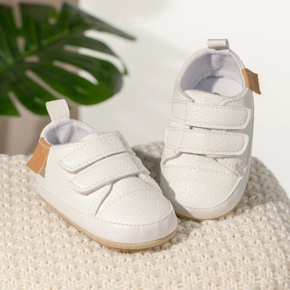 Meckior Baby Shoes Retro Leather Boy Girl Shoes Multicolor Toddler Rubber Sole Anti-slip First Walkers Infant Newborn shoes