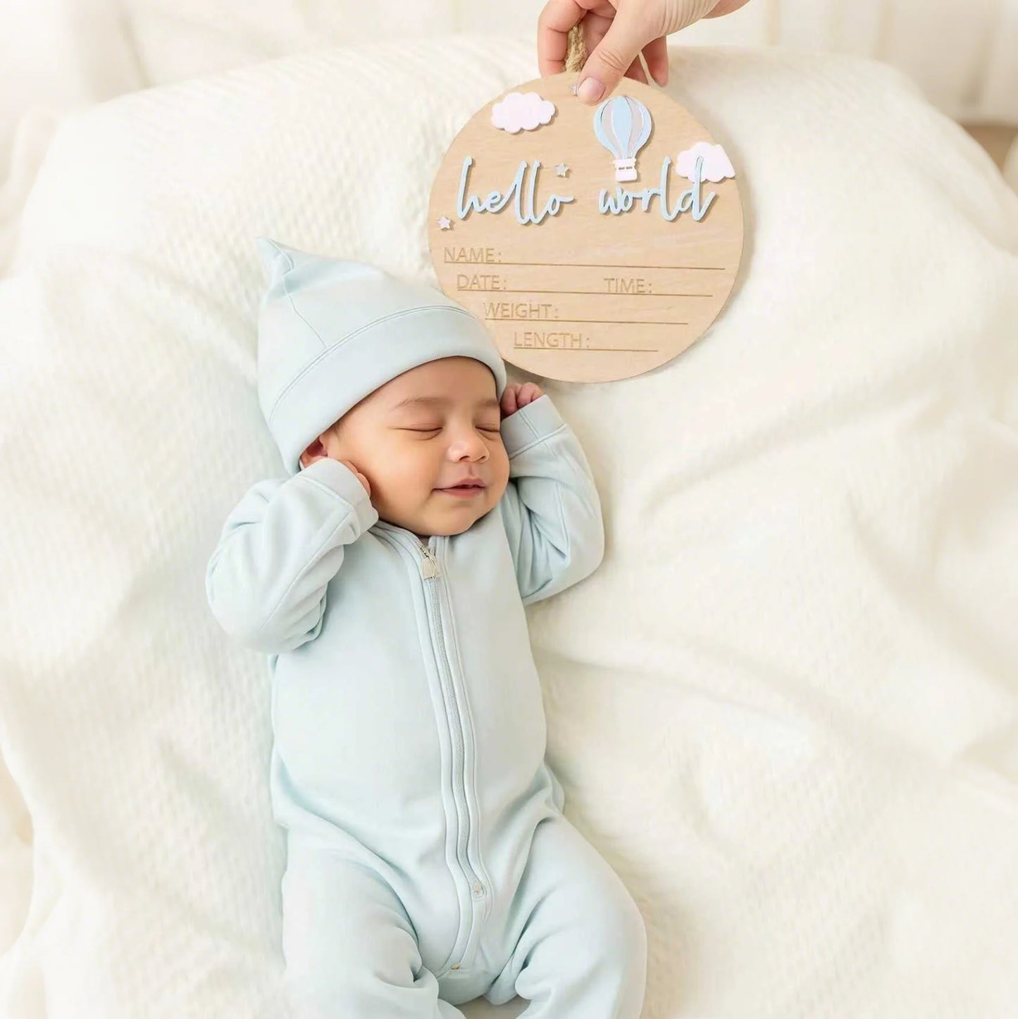Hello World Newborn Birth Announcement Sign