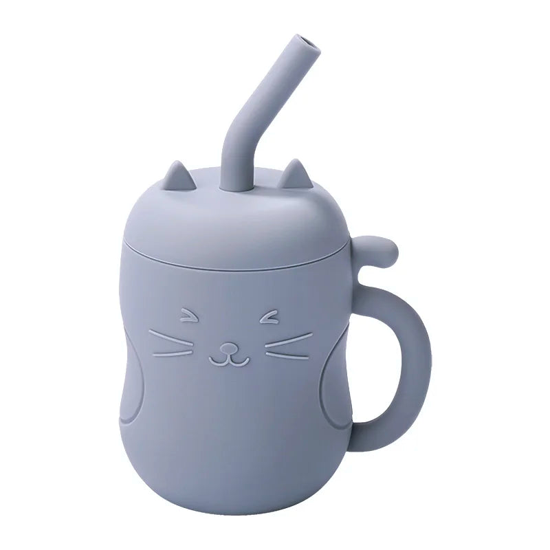 Silicone Straw Water Bottle-14