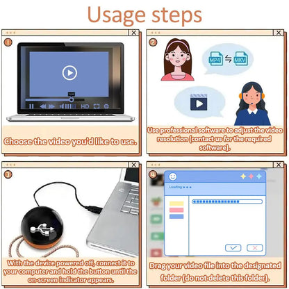 3D Video Crystal Ball 2.7inch 4GB Videos Player