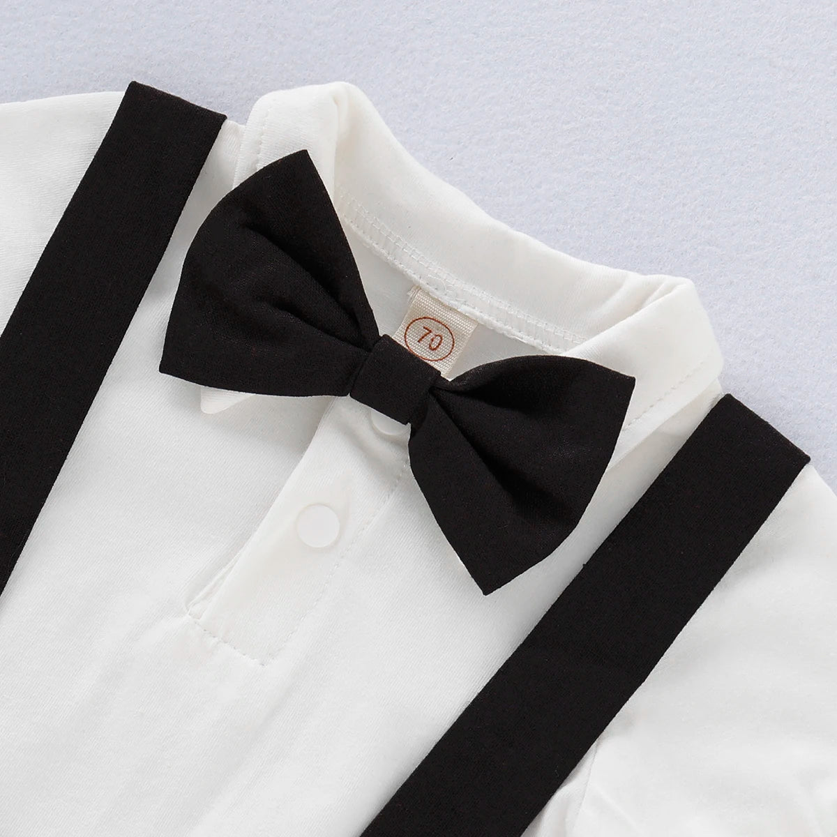 Baby Boy - Mini Gentleman Short Sleeve Shirt + Short Pants Summer Fashion 2 Pcs Set