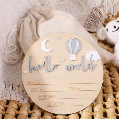 Hello World Newborn Birth Announcement Sign