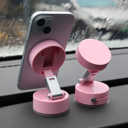 Magnetic Suction Cup Phone Mount Double Sided Phone Holder For Car/Gym/Mirror