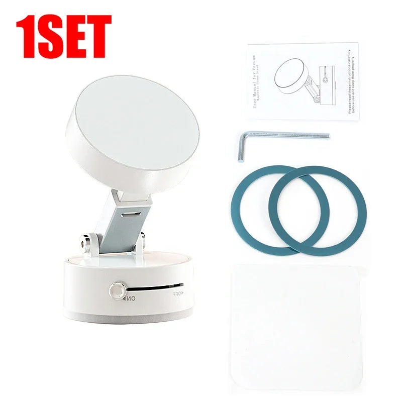 Magnetic Suction Cup Phone Mount Double Sided Phone Holder For Car/Gym/Mirror