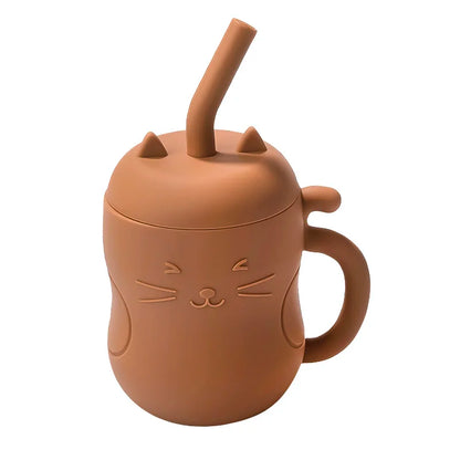 Silicone Straw Water Bottle-7