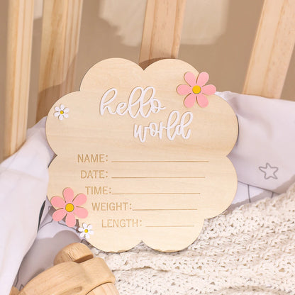 Hello World Newborn Birth Announcement Sign
