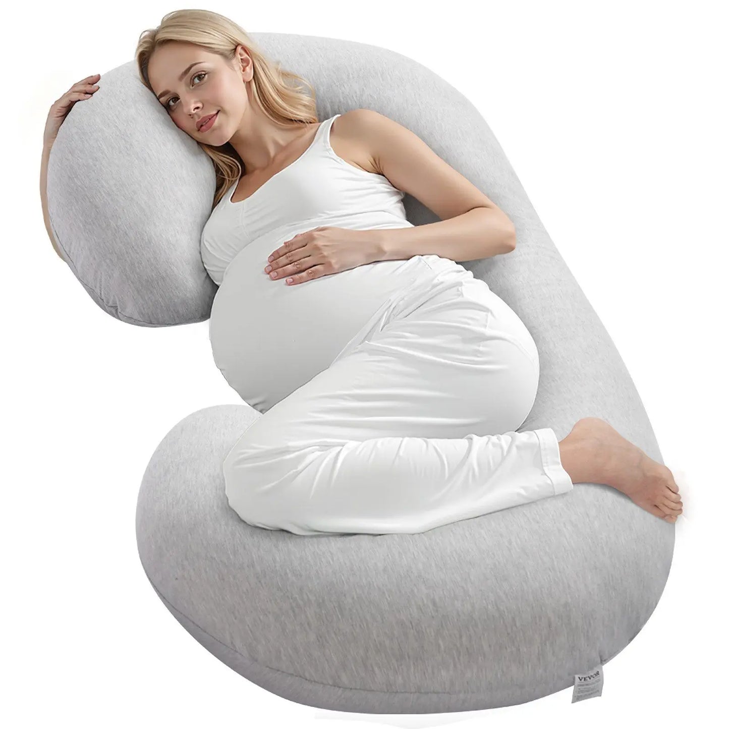 Ultra-Soft and Breathable C-Shaped Full Body Maternity Pillow for Pregnancy for Comfort and Support