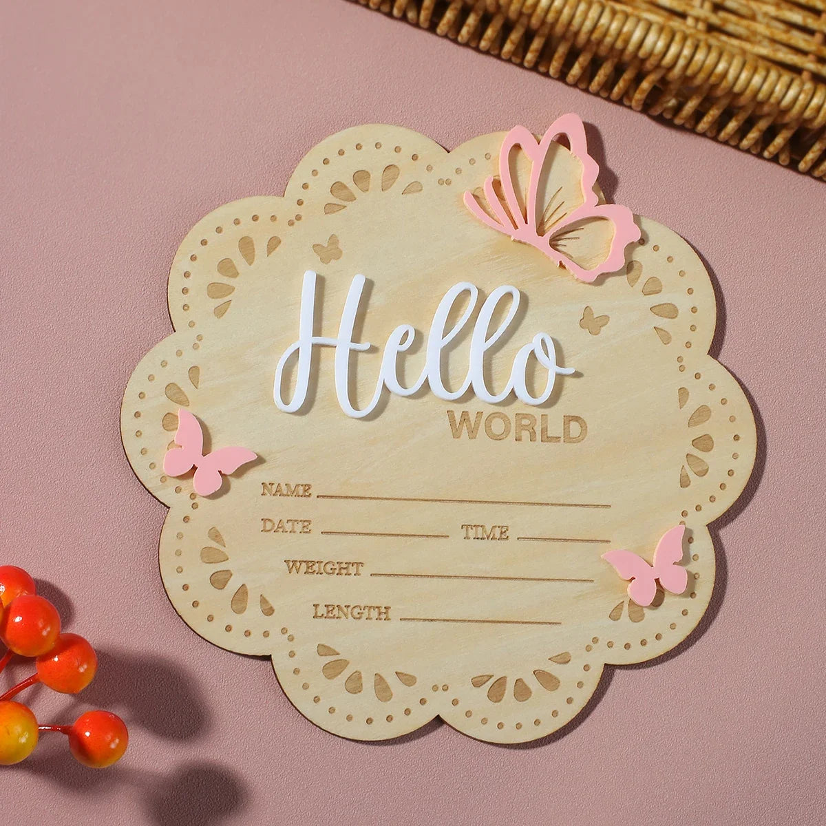 Hello World Newborn Birth Announcement Sign
