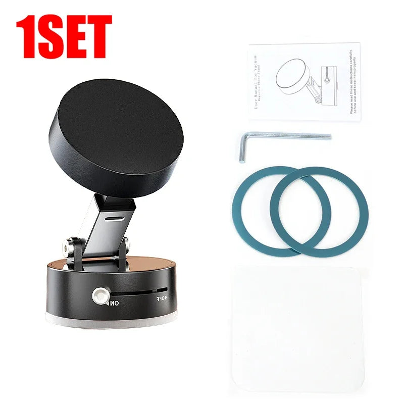 Magnetic Suction Cup Phone Mount Double Sided Phone Holder For Car/Gym/Mirror
