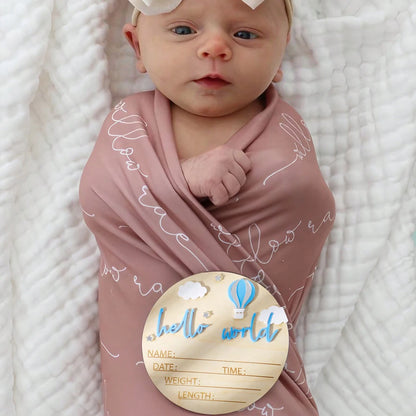 Hello World Newborn Birth Announcement Sign