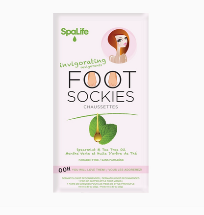 My Spa Life - Extra Moisturizing Spa Foot Masks | Spearmint & Tea Tree Oil