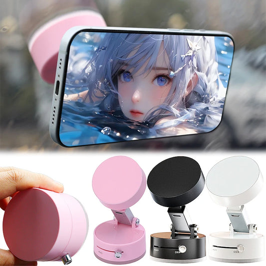 Magnetic Suction Cup Phone Mount Double Sided Phone Holder For Car/Gym/Mirror